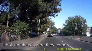 Bad Driving UK 9 - Idiots wandering in the road.