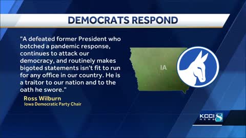 Iowa Democrats respond to Trump's 3rd presidential run