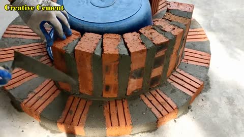 How to make a 2 in 1 wood stove from beautiful red bricks