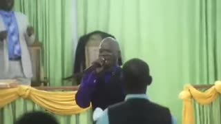 Reggae Pastor Gregory Mitchell Sings “Unda Di Blood” in Church