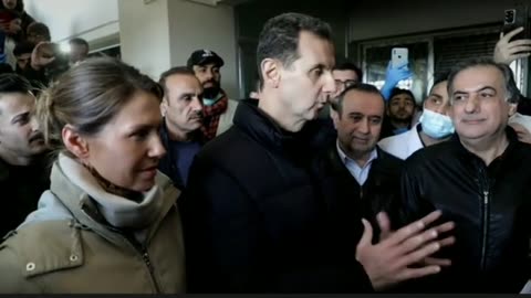 Asma Assad e il Presidente visitano i feriti del terremoto ad Aleppo.