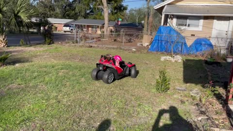 3yr old Elizabeth driving Kaylianna