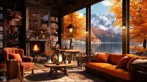 _Relaxing Jazz Instrumental Music Cozy Autumn Coffee Shop Ambience .Smooth Piano Jazz Music to Work