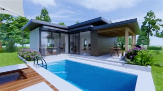 Small House Design | 7m x 9m with Swimming pool