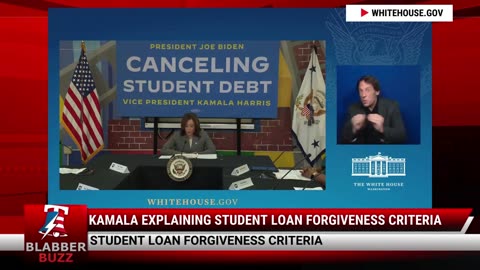 Kamala Explaining Student Loan Forgiveness Criteria