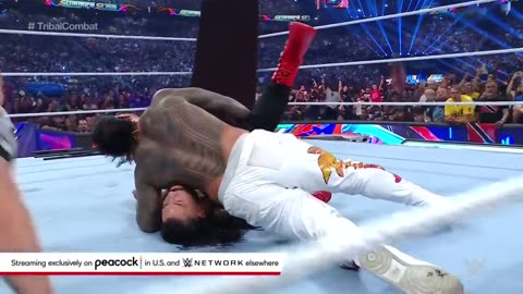 Reigns vs. Uso - Tribal Combat for Undisputed WWE Universal Championship- SummerSlam 2023 Highlights