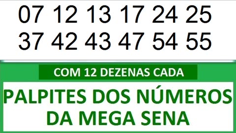 #PALPITES DOS NÚMEROS DA MEGA SENA COM 12 DEZENAS 8y 8z 80 81 82 83 84 85 86 87 88 89