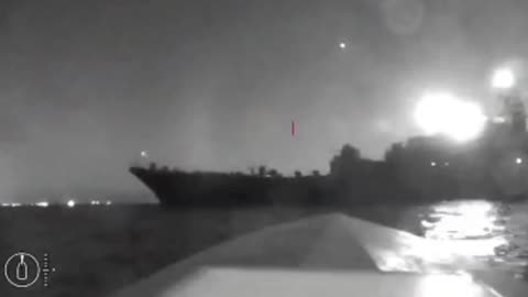 Incredible Footage of Ukrainian Drone Attack on Russian Warship