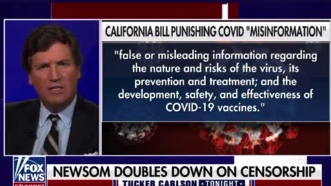 Tucker on California’s new bill signed by Newsom that will “punish doctors for the crime of disagreeing with Gavin Newsom”