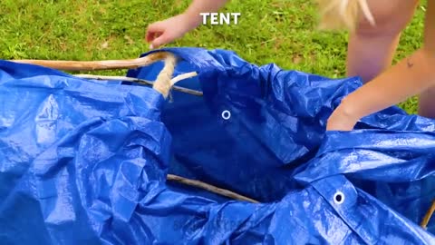 WE MADE AN AWESOME TENT! Best Camping Hacks and Crafts
