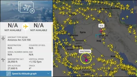 Mary Greeley🚨 BREAKING! Russian Military Plane Over Iraq, Air Traffic, Flightradar 24 💥