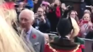 Prince Charles almost takes an egg to the face