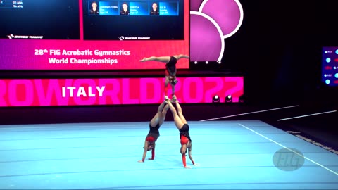 Italy 1 (ITA) - 2022 Acrobatic Worlds, Baku (AZE) - Balance Qualification Womens Group