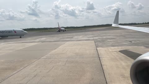 American 737-800 Takeoff out of Charlotte, Inflight, Firm Landing at New York JFK