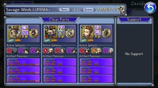 DFFOO GL Savage Winds (Elvoret Raid) Lufenia+ (Fran, Auron, Balthier) No Friend