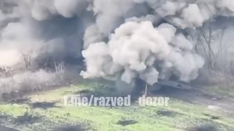 The V.S.U. tank was destroyed near Svatovo.