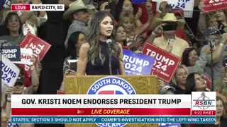 Kristi Noem SD Governor —has just endorsed Donald Trump for POTUS