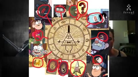 Disney's Gravity Falls, Monarch Butterfly, Mind Control + Palm Magick with (Demonic) Spirits + Shriner's Hat, Fish and Other Symbols on the Clockface, Level 32