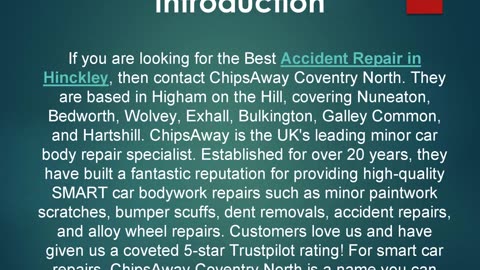 Best Accident Repair in Hinckley