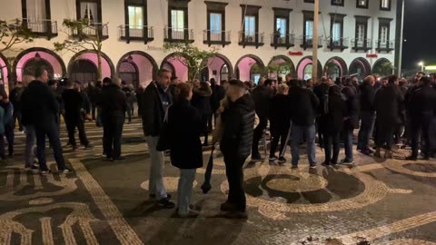 Portugal: Police officers protest with march - Ponta Delgada, Sao Miguel, Azores - 24.01.2024