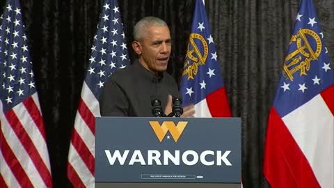 Barack Obama campaigns for Raphael Warnock in Georgia