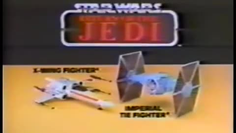 Star Wars 1983 TV Vintage Toy Commercial - Return of the Jedi X-WIng Fighter & TIE Fighter