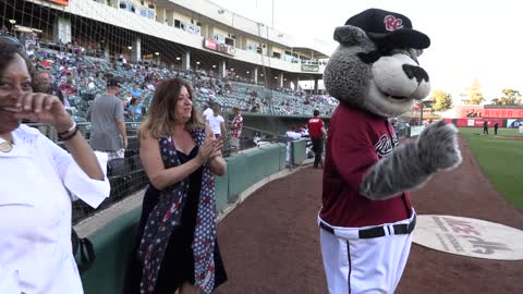 Kristi Matal signs Anthem 2019 Rivercats game