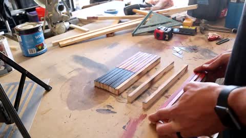 SCRAP WOOD Mini Desktop Rustic Wooden American Flag! DIY Step by Step Scrap Wood Ideas