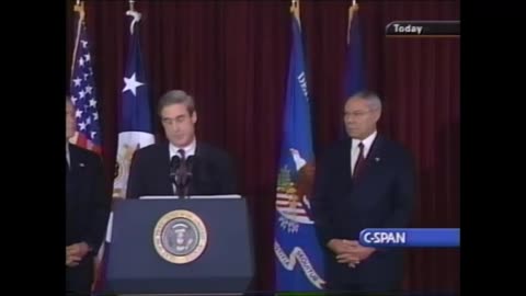 John Ashcroft & Robert Mueller Media Announcement Regarding the 9/11 Attacks (10-10-2001)