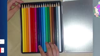 Drawing! Using Caran d' Ache Swiss Color Pencils! Water-soluble and soft lead