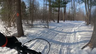 Snowmobile Ride on The Mountain Bike