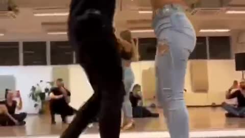 two people dancing