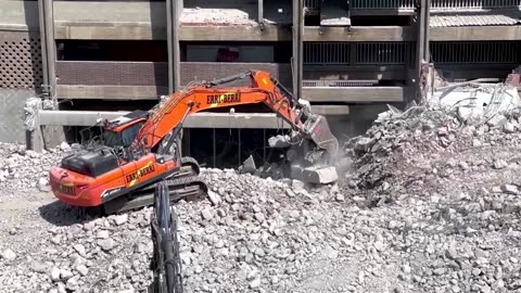 Workers tear down Barcelona's Camp Nou stadium