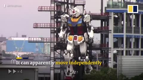 18-metre giant Gundam robot takes its first steps in Japan