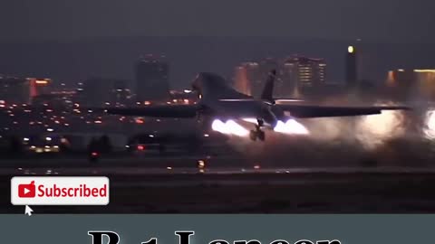 B-1 Lancer Strategic Bomber Takeoff