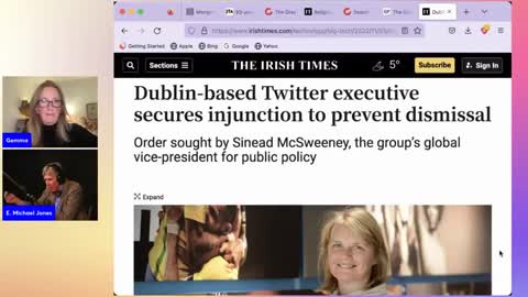E. Michael Jones and Gemma O'Doherty: Twitter Thought Police Meltdown