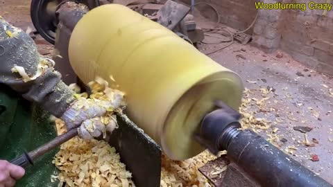 Amazing Woodturning Crazy - Great Hand Crafting Skills On Wood Lathe