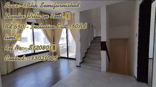 Saar:-3Bhk Semifurnished Duplex Villa on Rent with Ewa..