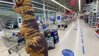 Dinosaur shopping in Tesco’s