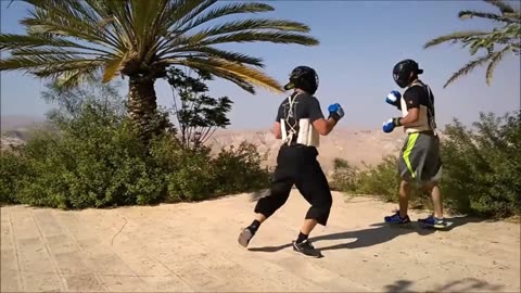 Yoshi and David Showing Proper Bogu Kumite Practice