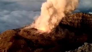 Mount Semeru erupted.