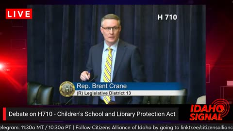 Rep. Brent Crane SOUNDS OFF in defense of protecting children after Wroten's train wreck debate