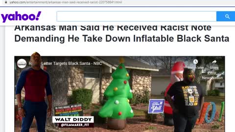 Black Man Says He Recived Racist Note About His Black Santa Claus