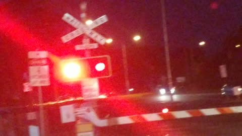 Car Uses Train Crossing to Escape Police