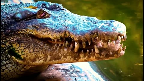 Watch the giant saltwater crocodile