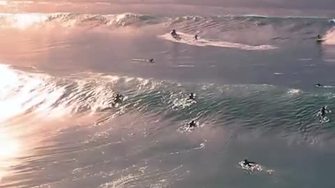 Surfing in Australia the most beautiful sunset