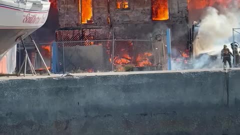 Building Fire in Nassau Bahamas