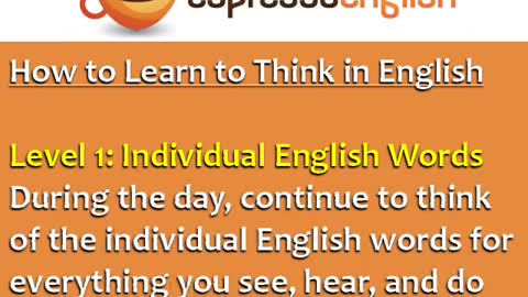 How to Speak Fluent English: Learn to Think in English!