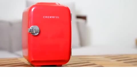 CROWNFUL Mini Fridge, 4 Liter/6 Can Portable