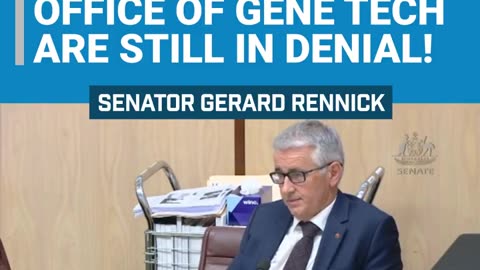Sen Gerard Rennick: I asked the Gene Regulator why they never tested the vaccine for genotoxicity